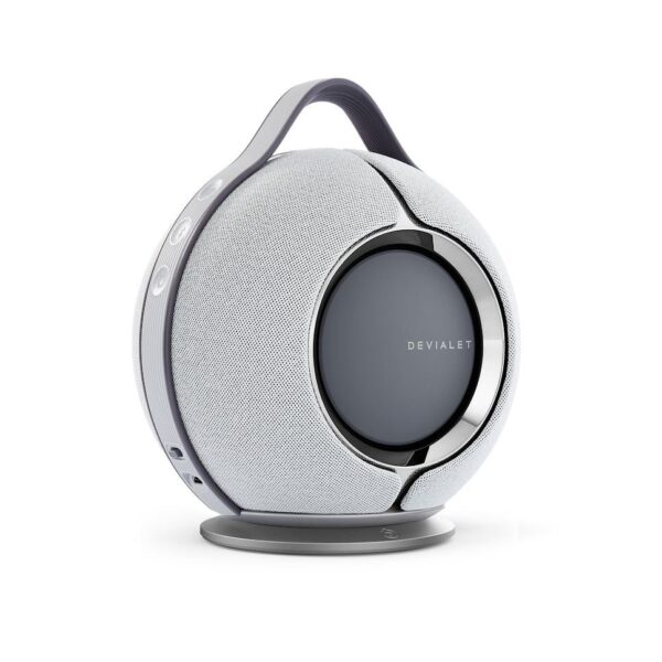 Altavoz conectado Hi-Fi Devialet Mania gris claro con estación de carga